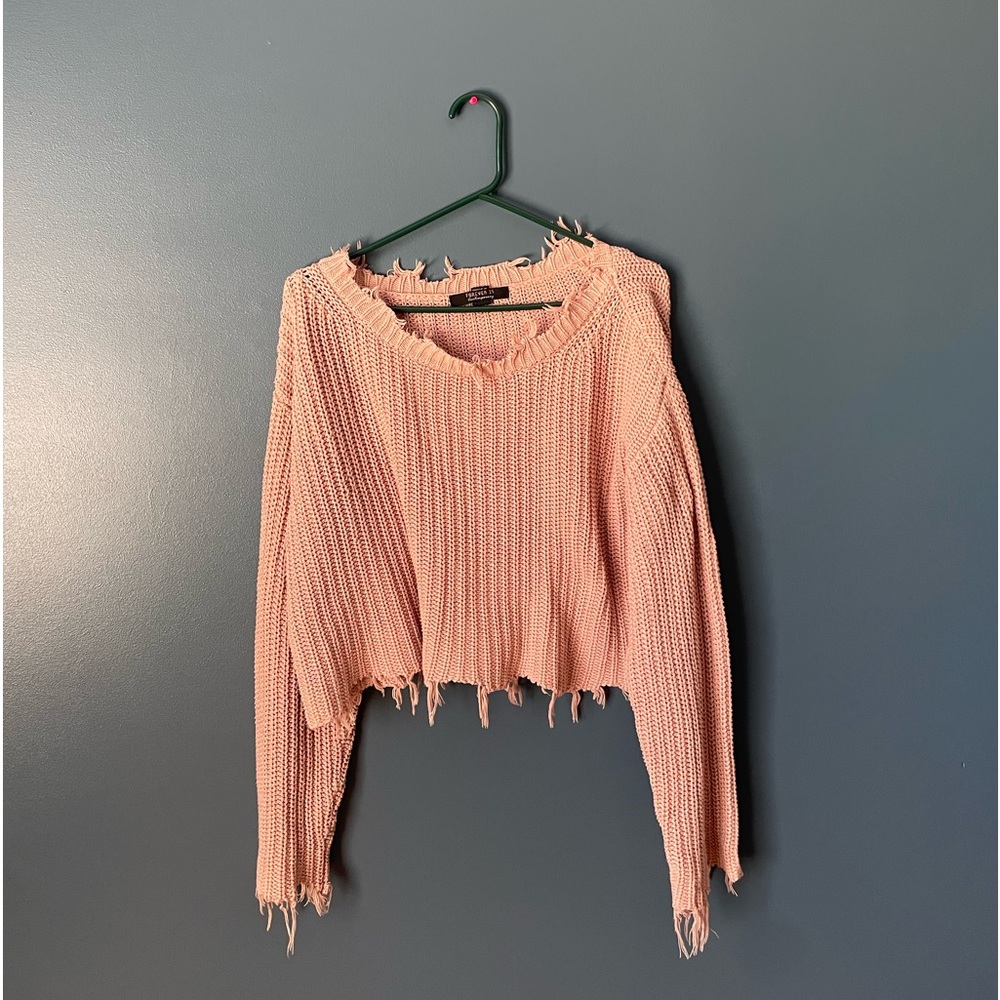 Light Pink Cropped Sweater